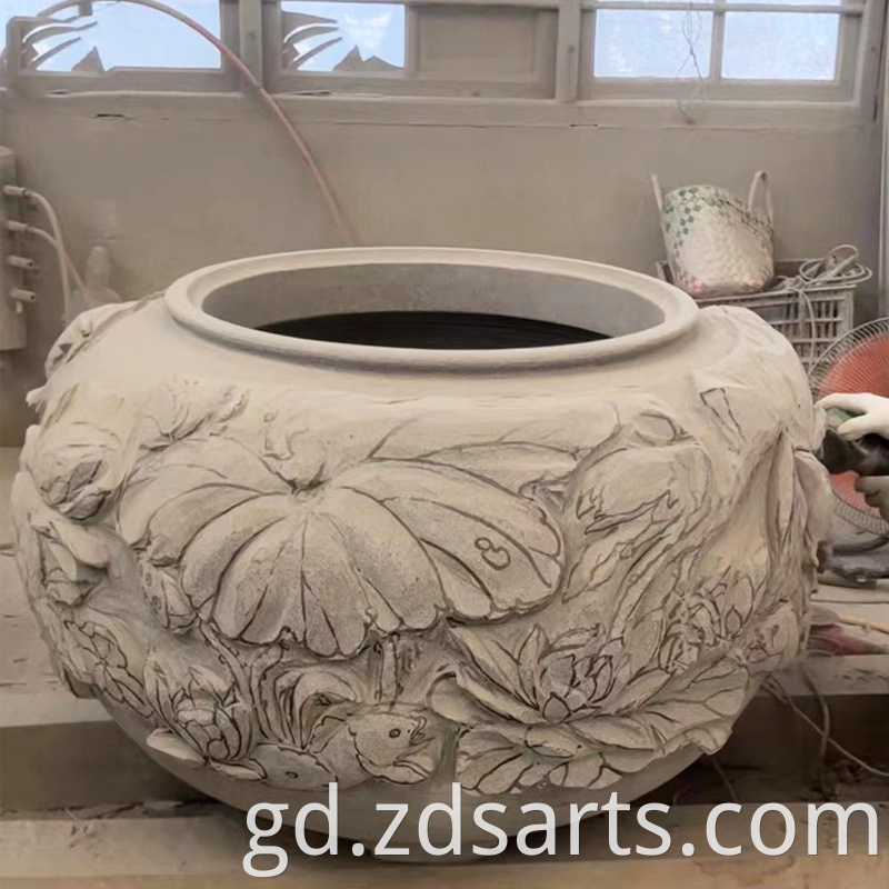 Customized Stone Fish Tank Flowerpot